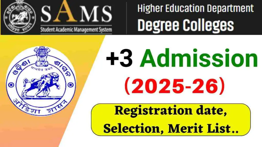 Odisha +3 Admission 2025