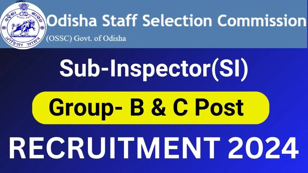 OSSC SI Recruitment 2024
