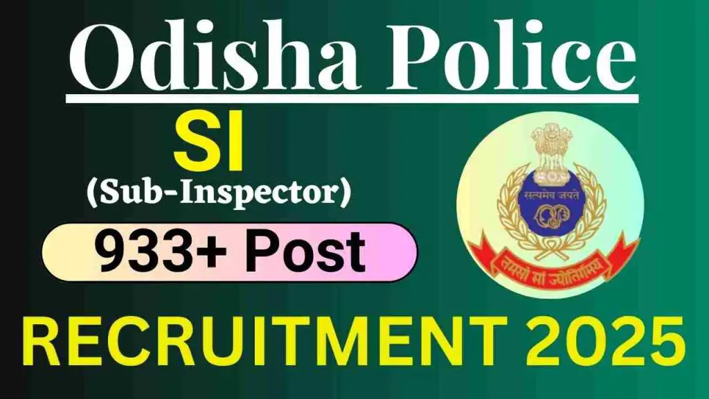 Odisha Police SI Recruitment 2025
